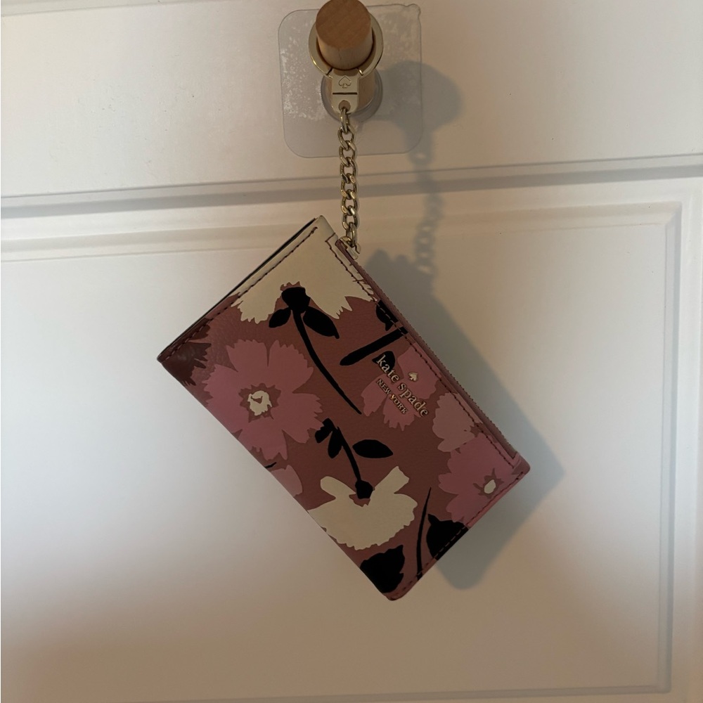 Kate Spade Pink and Black Floral Key Holder